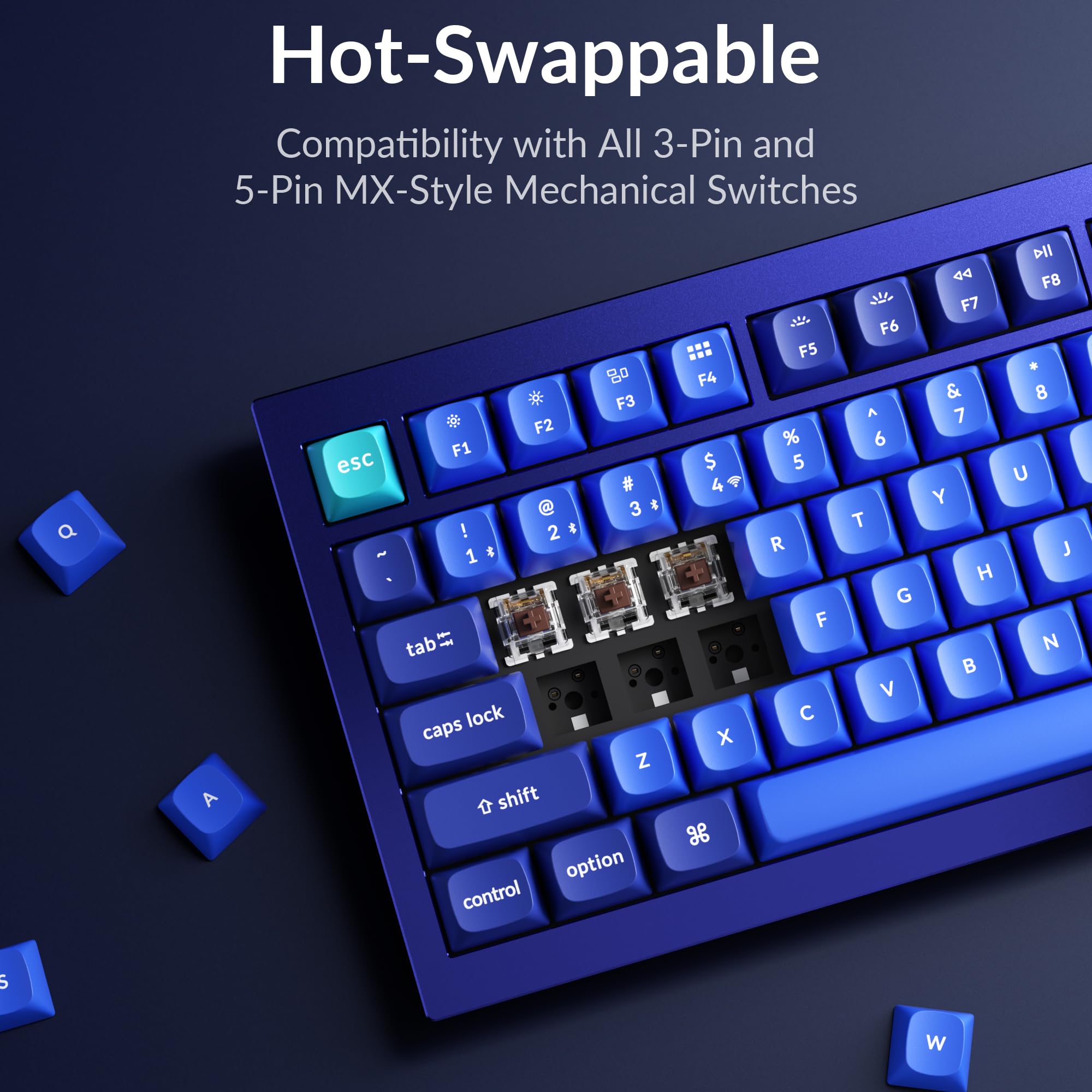 Amazon | Keychron Q1 QMK Gateron Phantom メカニカルキーボード ノブ
